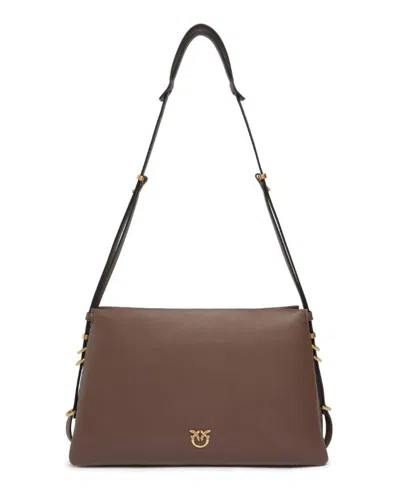 Pinko Triplet Crossbody Bag In Brown