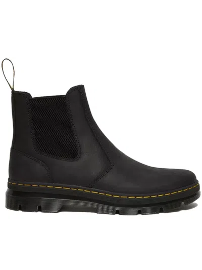 Dr. Martens' Elastic-panel Leather Boots In Black
