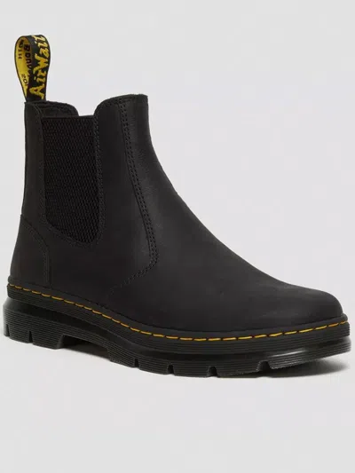 Dr. Martens' Elastic-panel Leather Boots In Black