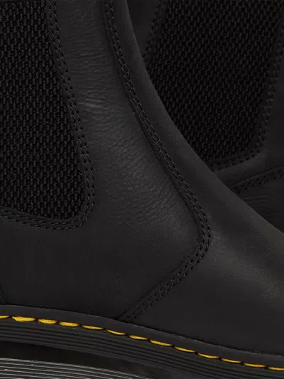 Dr. Martens' Elastic-panel Leather Boots In Black