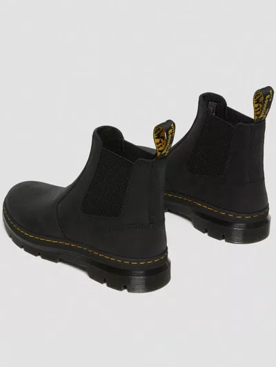 Dr. Martens' Elastic-panel Leather Boots In Black