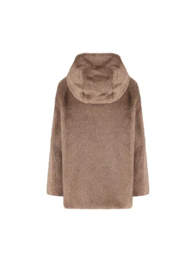 Max Mara The Cube Coats In Brown