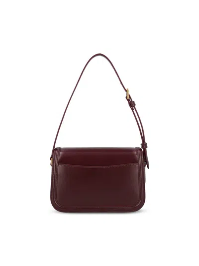 Saint Laurent Solferino Mini Shoulder Bag In Burgundy