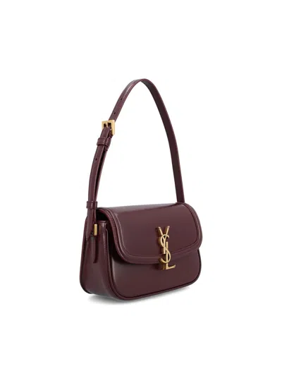 Saint Laurent Solferino Mini Shoulder Bag In Burgundy