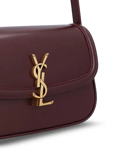 Saint Laurent Solferino Mini Shoulder Bag In Burgundy