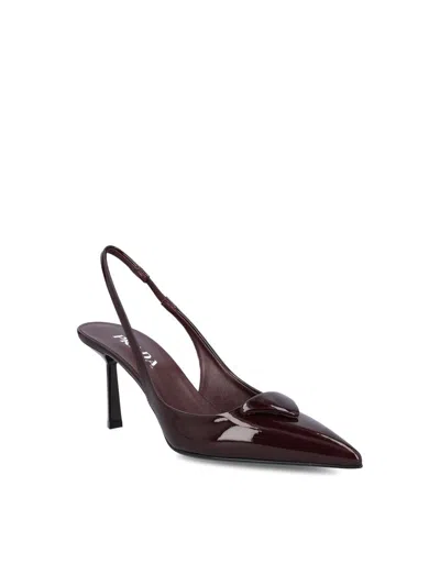 Prada Pointed High Heel Sandals In Red