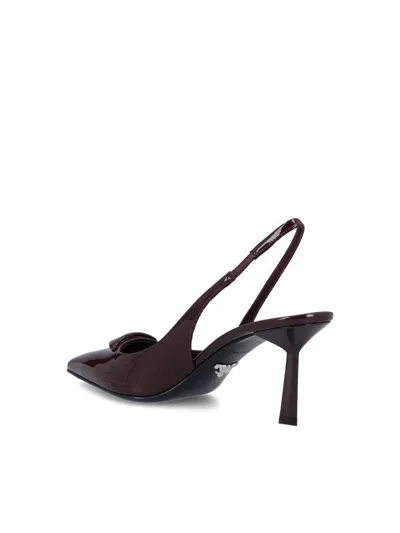 Prada Pointed High Heel Sandals In Red