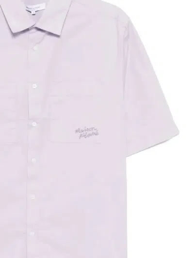 Maison Kitsuné Purple Relaxed Short Sleeve Shirt In Purple