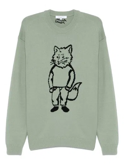 Maison Kitsuné Sweater In Green
