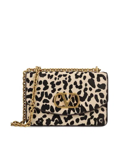 Valentino Vain Leopard-print Calf Hair Shoulder Bag In Animal Print