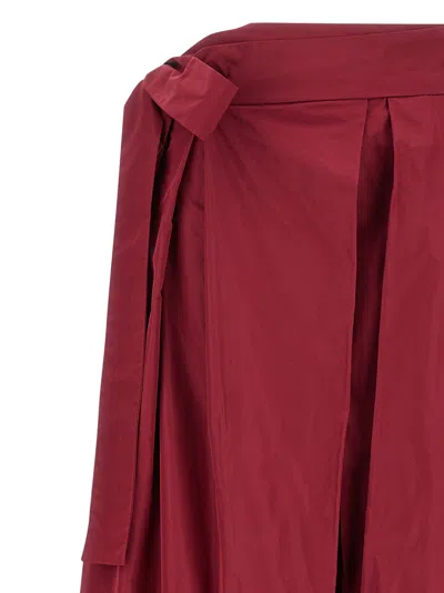 Pinko Maroon Cavallina Skirt In Red