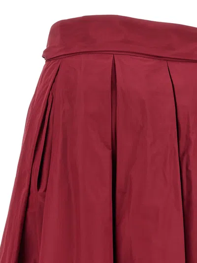 Pinko Maroon Cavallina Skirt In Red