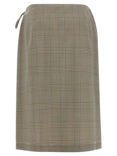 Marni Pleated Wrap Skirt In Red