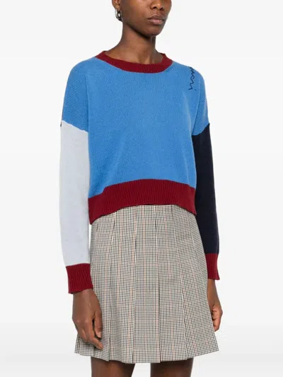 Marni Colour-block Cashmere Cropped Sweater Clothing In Multi