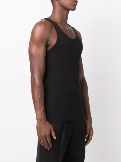 Tom Ford Ribbed Cotton And Modal-blend Tank Top In Black