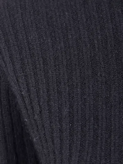 Uma Wang Ribbed Frayed-hem Sweater In Blue