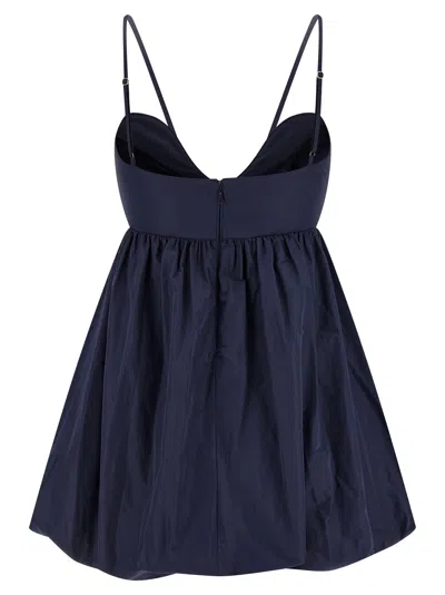 Pinko Sweetheart-neckline Puffball Dress In Blue