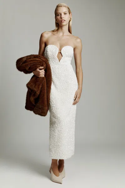 Bardot Elvira Strapless Maxi Dress In White