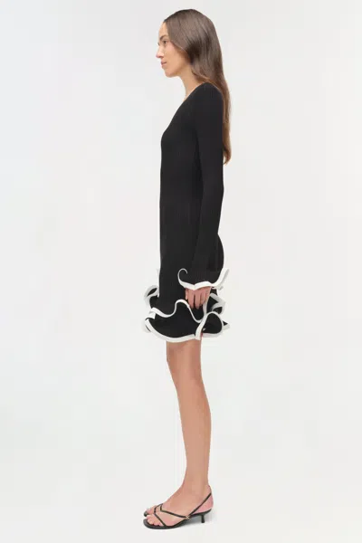 Simkhai Avalon Ruffled Mini Dress In Black