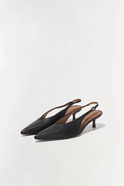 Simkhai Sylvie Leather Slingback Pumps In Brown