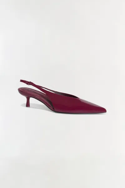 Simkhai Women's Sylvie Slingback Kitten Heel In Cranberry In Red