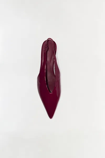 Simkhai Women's Sylvie Slingback Kitten Heel In Cranberry In Red