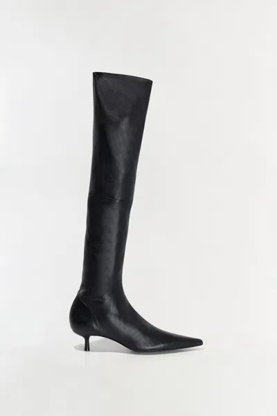 Simkhai Joni Stretch Leather Over-the-knee Boots In Black