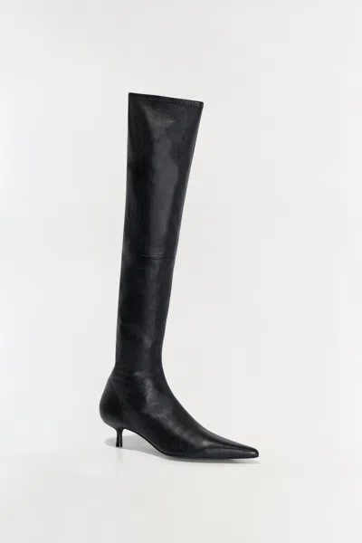 Simkhai Joni Stretch Leather Over-the-knee Boots In Black