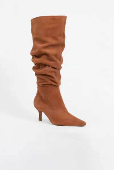Simkhai Jordi Suede Slouch Boots In Brown