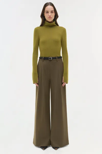 Simkhai Women's Knitted Fenwick Cashmere Turtleneck In Pear In Green