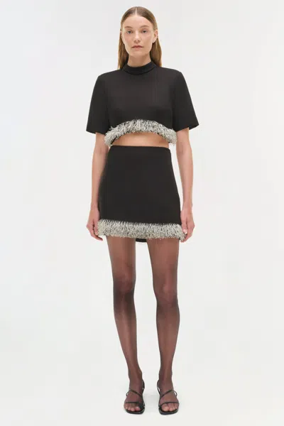 Simkhai Dua Embellished Miniskirt In Black