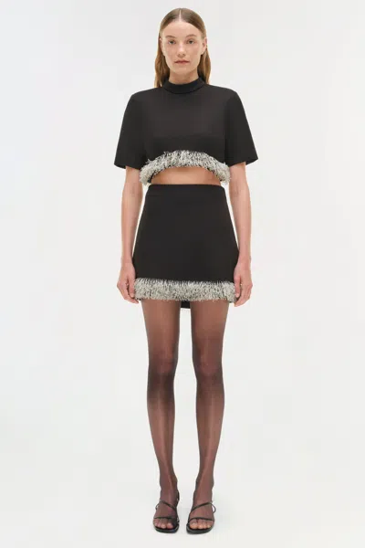 Simkhai Dua Embellished Miniskirt In Black