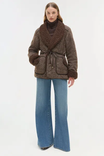 Simkhai Women's Rorie Quilted Jacket In Chocolate In Brown
