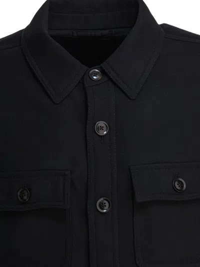 Tom Ford Button-up Cashmere Overshirt In Black