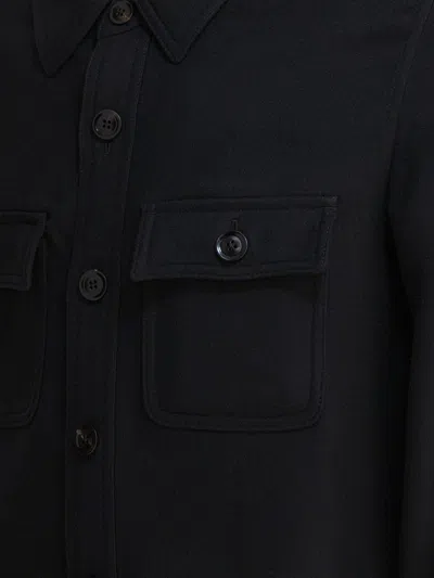 Tom Ford Button-up Cashmere Overshirt In Black