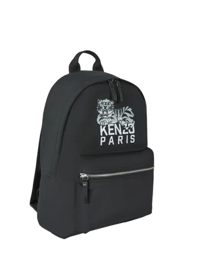 Kenzo Backpack With Adjustable Straps And Top Handle In Black