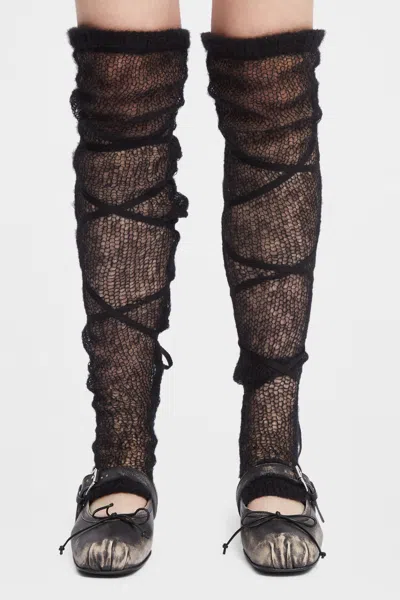 Ann Demeulemeester Blasius Leg Warmers In Black