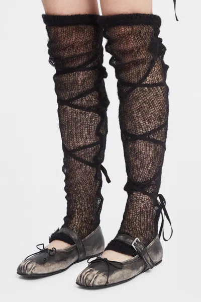 Ann Demeulemeester Blasius Leg Warmers In Black