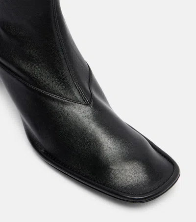Jil Sander Trunk Leather Mid-calf Boots In Black