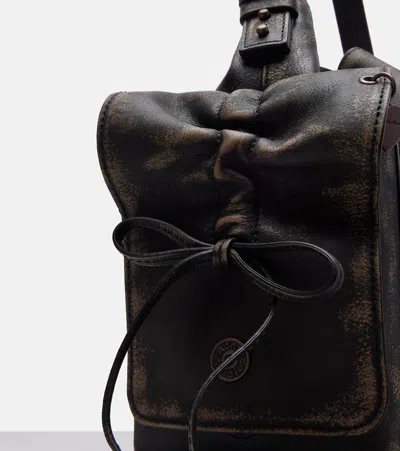 Acne Studios Brown Multipocket Bucket Bag In Brown