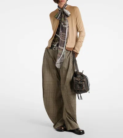 Acne Studios Brown Multipocket Bucket Bag In Brown