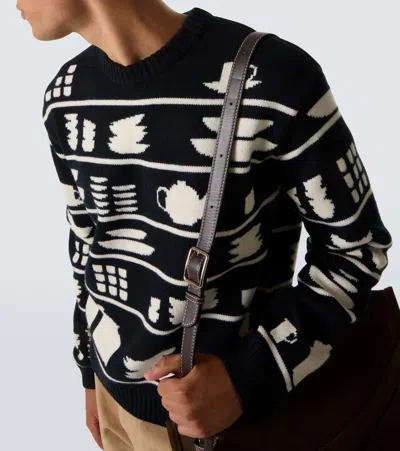 Jw Anderson Black Sweater With Graphic Print J.w Anderson In Black
