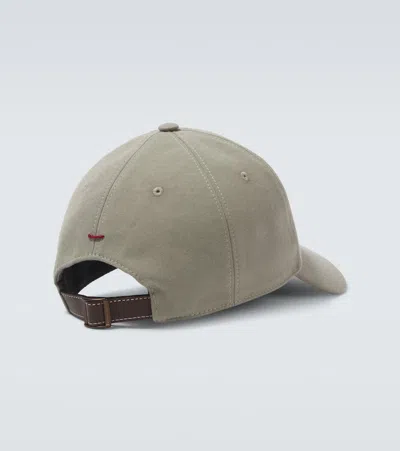 Brunello Cucinelli Classic Six-panel Cap With Adjustable Strap In Brown