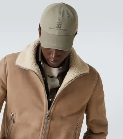 Brunello Cucinelli Classic Six-panel Cap With Adjustable Strap In Brown