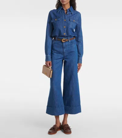 Valentino Vlogo Leather Wallet On Chain In Brown