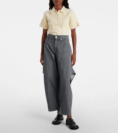 Jw Anderson "sculptural" Jeans In Gray