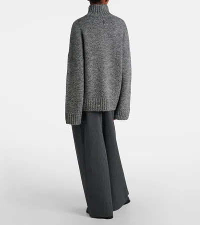 Jw Anderson J. W. Anderson Leather Patch Pocket Jumper In Gray