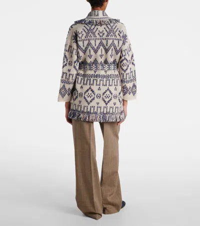 Alanui Grunge Beat Cardigan In Gray