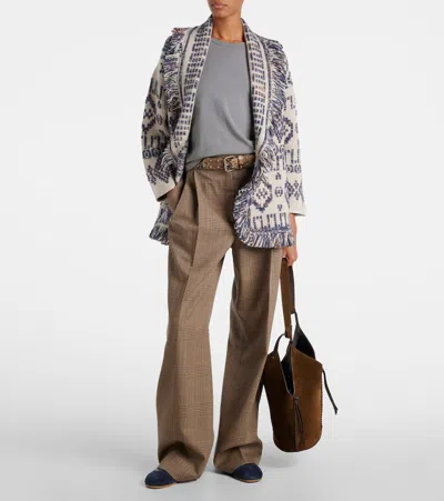 Alanui Grunge Beat Cardigan In Gray