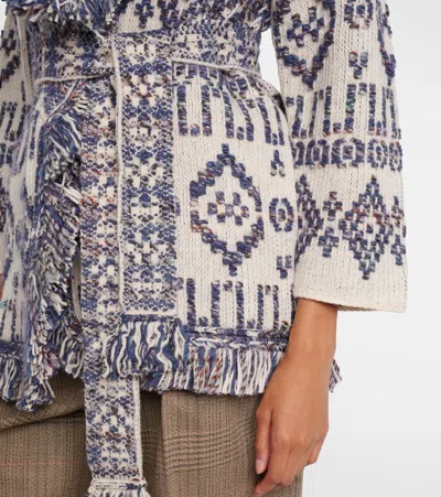 Alanui Grunge Beat Cardigan In Gray